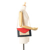 Celine Large Tricolor Leather Pocket Envelope Flap on Chain Secondhand