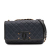 Chanel Medium Bicolor Caviar CC Filigree Flap Secondhand