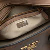 Prada Small City Calf Trimmed Saffiano Top Handle Bag Secondhand
