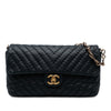 Chanel Large Chevron Iridescent Calfskin Surpique Flap Secondhand