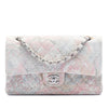 Chanel Medium Classic Tweed Camellia Double Flap Secondhand