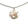 Chanel Brass and Mother of Pearl Camellia Pendant Necklace Secondhand