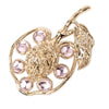 Chanel Gold Plated CC Strass and Gripoix Fruit Pin Brooch Secondhand