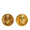 Chanel Gold Plated and Silver Plated CC Round Clip On Earrings Secondhand