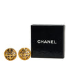 Chanel Gold Plated and Silver Plated CC Round Clip On Earrings Secondhand