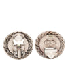 Chanel Silver Plated Medallion Clip On Earrings Secondhand