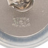 Chanel CC Quilted Rubber Silver Plated Button Push Back Earrings Secondhand