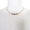 Dior Gold Plated Enamel and Strass Choker Necklace Secondhand