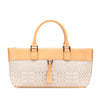 Burberry Leather Trimmed Canvas Handbag Secondhand