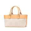 Burberry Leather Trimmed Canvas Handbag Secondhand