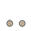 Chanel CC Gold Plated Resin Button Clip On Earrings Secondhand
