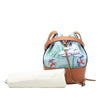 LOEWE Paulas Ibiza Small Canvas Mermaid Print Balloon Drawstring Bucket Bag Secondhand