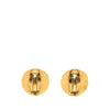 Chanel CC Gold Plated Round Clip On Earrings Secondhand