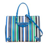 Balenciaga Mini Leather Striped Papier A6 Zip Around Satchel Secondhand