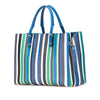 Balenciaga Mini Leather Striped Papier A6 Zip Around Satchel Secondhand