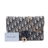 Dior Oblique Canvas Saddle Pouch Wallet on Chain Secondhand