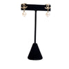 Chanel Gold Plated CC Faux Pearl Drop Push Back Earrings Secondhand