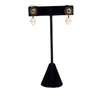Chanel Gold Plated CC Faux Pearl Drop Push Back Earrings Secondhand