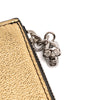 Alexander McQueen Metallic Leather Skull Charm Zip Card Holder Secondhand