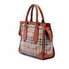 Burberry Small Haymarket Check Coated Canvas Honeywood Tote Secondhand