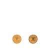 Chanel CC Gold Plated Round Clip On Earrings Secondhand