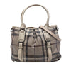 Secondhand Burberry Smoke Check Coated Canvas Northfield Satchel