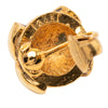 Chanel CC Gold Plated Round Clip On Earrings Secondhand