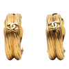 Chanel CC Gold Plated Clip On Earrings Secondhand