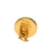 Chanel CC Gold Plated and Resin Round Clip On Earrings Secondhand