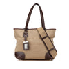 Prada Leather Trimmed Canvas Canapa Logo Satchel Secondhand