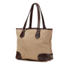 Prada Leather Trimmed Canvas Canapa Logo Satchel Secondhand
