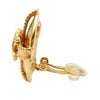 Chanel CC Gold Plated Round Clip On Earrings Secondhand