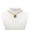Chanel Gold Plated Quilted CC Pendant Necklace Secondhand