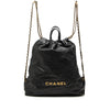 Chanel Large Quilted Shiny Calfskin 22 Backpack Secondhand