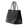 Prada Saffiano Turnlock Double Zip Studded Tote Secondhand