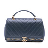 Chanel Chevron Sheepskin Stitched Chain Top Handle Flap Secondhand