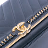 Chanel Chevron Sheepskin Stitched Chain Top Handle Flap Secondhand