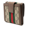 Gucci GG Supreme Web Ophidia French Flap Wallet Secondhand