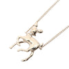 Chanel CC Gold Plated Rhinestone Deer Pendant Necklace Secondhand