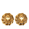 Chanel CC Gold Plated Strass Clip On Earrings Secondhand