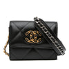 Chanel Lambskin 19 Flap Coin Purse With Chain Secondhand