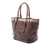 Secondhand Burberry Medium House Check Trimmed Leather Salisbury Tote