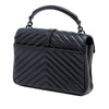 Saint Laurent Medium Chevron Sheepskin  Monogram Monochrome College Bag Secondhand