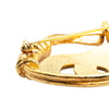 Chanel Gold Plated CC Brooch Secondhand