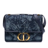 Secondhand Dior Printed Denim Flowers 30 Montaigne Flap