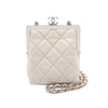 Chanel Lambskin and Acrylic Kiss Clutch with Chain Secondhand