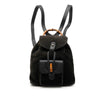 Secondhand Gucci Suede Bamboo Drawstring Backpack