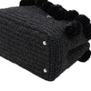 Prada Small Raffia Pompom Satchel Secondhand