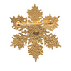 Chanel CC Gold Plated Crystal Snowflake Pin Brooch Secondhand