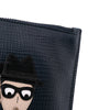 Secondhand Dolce & Gabbana Leather DG Family Patch Zip Pouch